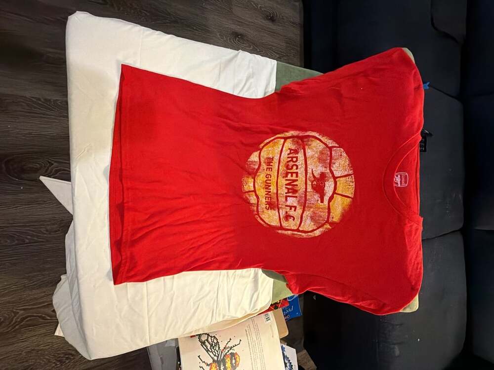 Arsenal FC The Gunners T-Shirt Size L Red Graphic Soccer